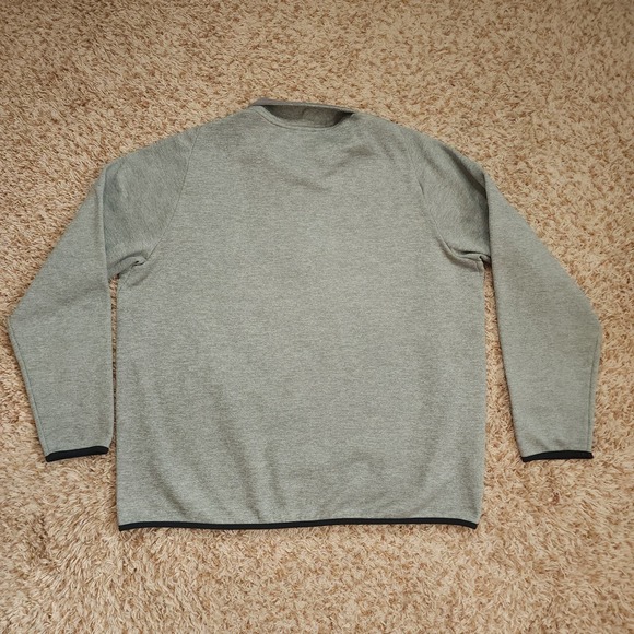 Nike Dri-Fit Quarter Zip Sweater Mens XL Gray Long Sleeve Pullover 932041-063 - Picture 8 of 8